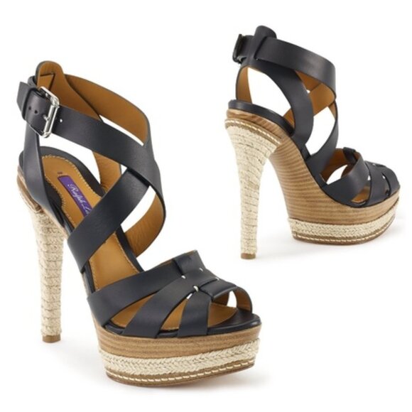 Ralph Lauren Purple Label Collection-Joely Sandal - Picture 1 of 10